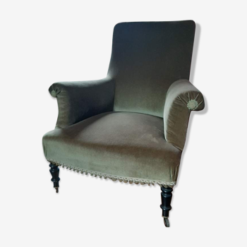 Napoleon lll velvet armchair