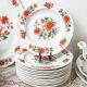 Table service in vintage earthenware Mills of Wolves "ORCHIES" 44 pieces