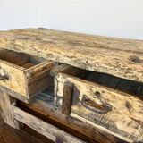Raw wood workbench