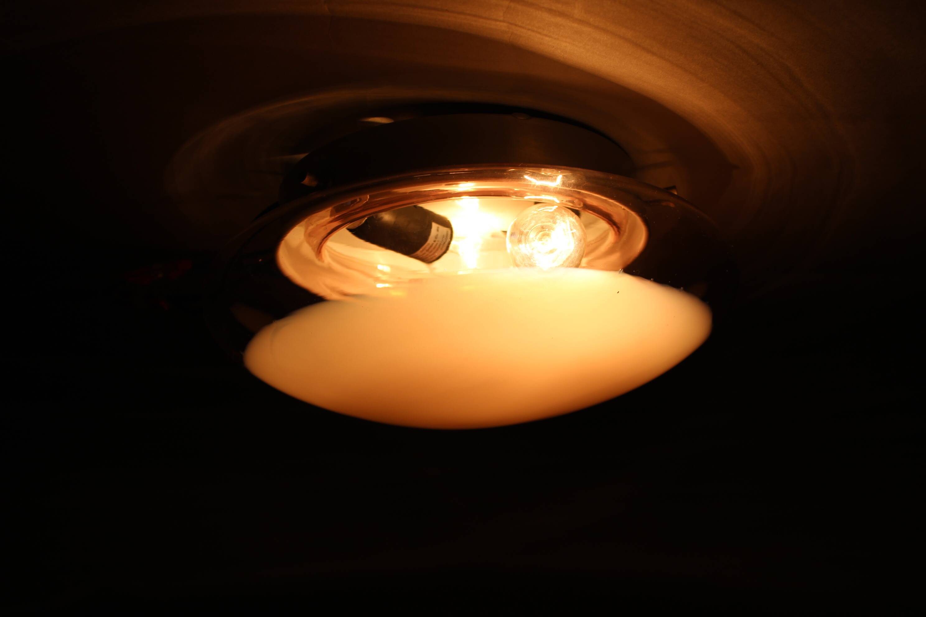 1970s Glass Ceiling Light, Italy