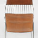 Suite of 3 chrome metal chairs