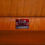 Vintage teak table by ISA Bergamo with drop-leaf extensions