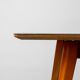 Vintage dining table set with 6 wooden chairs from the 1960s modernism