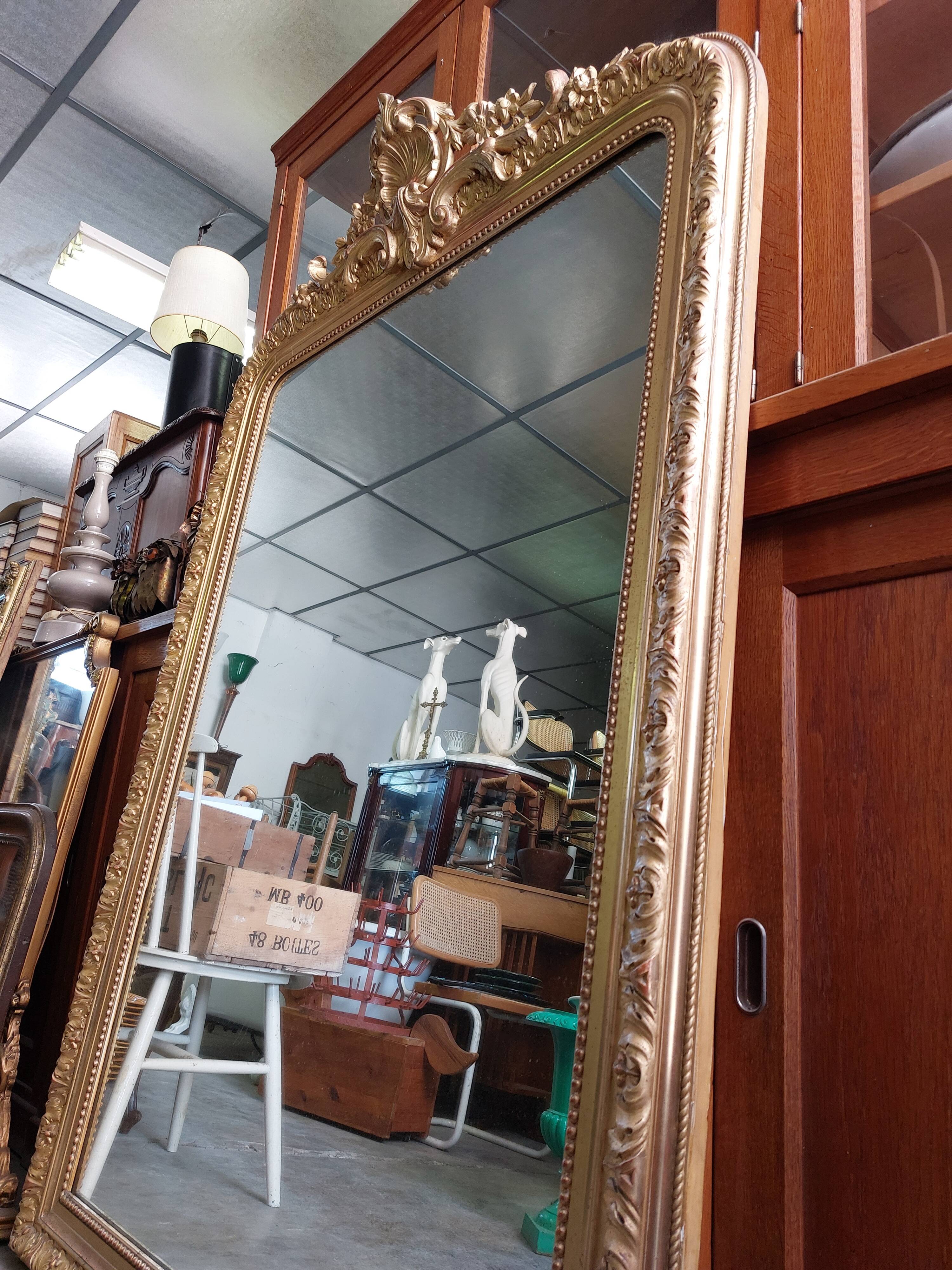 Louis XV mirror in gilded wood 19th century -1m63