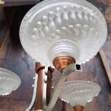 3-branch copper chrome and wood luster 1960