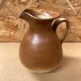 Ancien pichet keraluc grès marron beige made in france vintage