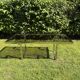 Vintage design dining table in smoked glass & chrome metal