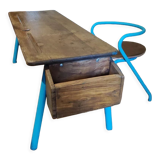 School desk desk with chair