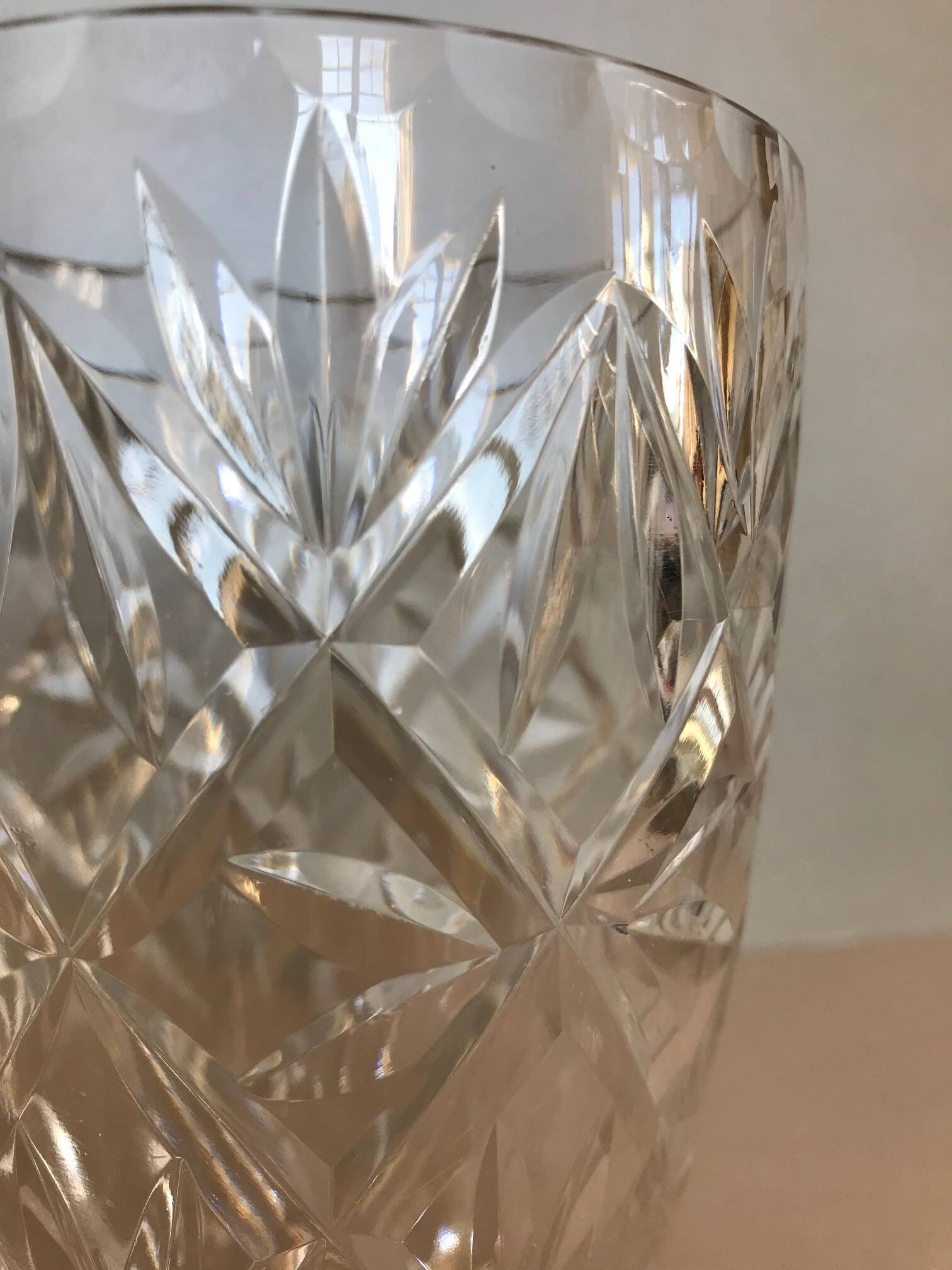 Small cut crystal vase