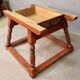 19th-century painted wooden changing table