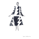 Sonia delaunay: rythmes triangles dress - signed lithograph