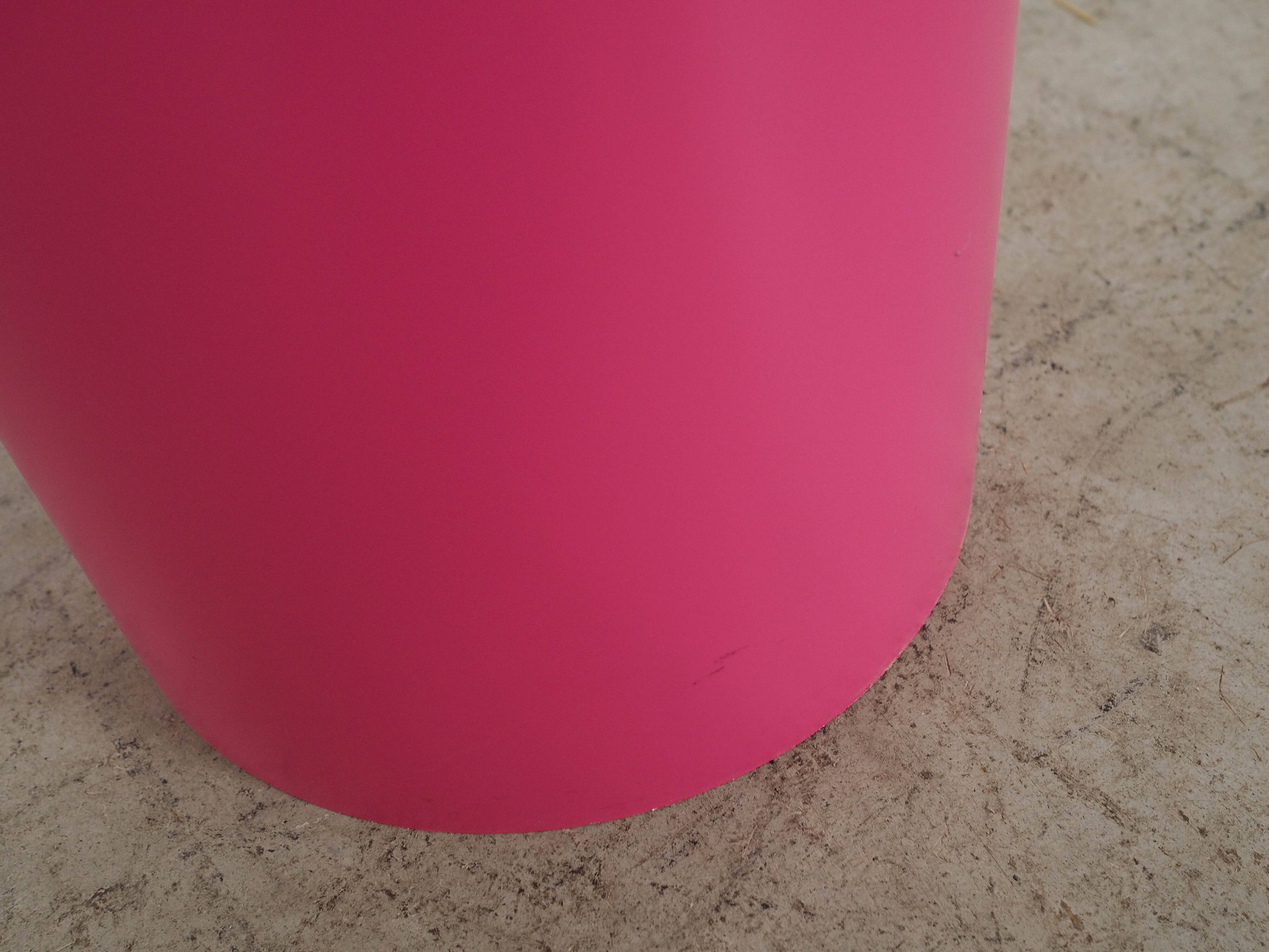 Lipstick mirror, pink, Italian design, 1970s, designer: Rodolfo Bonetto