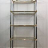 Neoclassical shelf with silver gunmetal patina and gilt metal