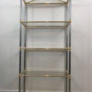 Neoclassical shelf with silver gunmetal patina and gilt metal