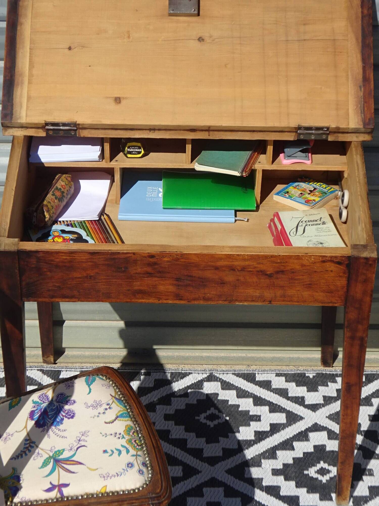 vintage desk with storage