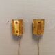 A pair of wall lights with brass-colored suspension with thick pressed glass. Vitrika, Denmark