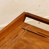 Art deco tray in solid teak
