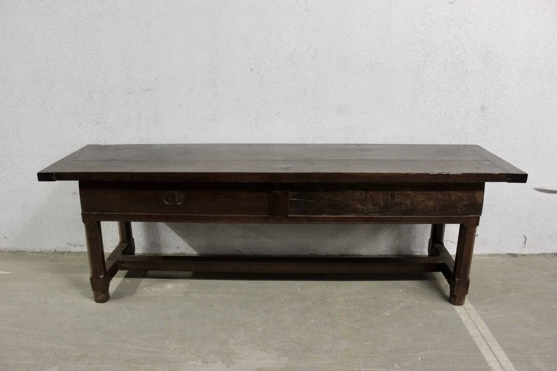 Table De Ferme Ou Console En Chêne Fin XVIII