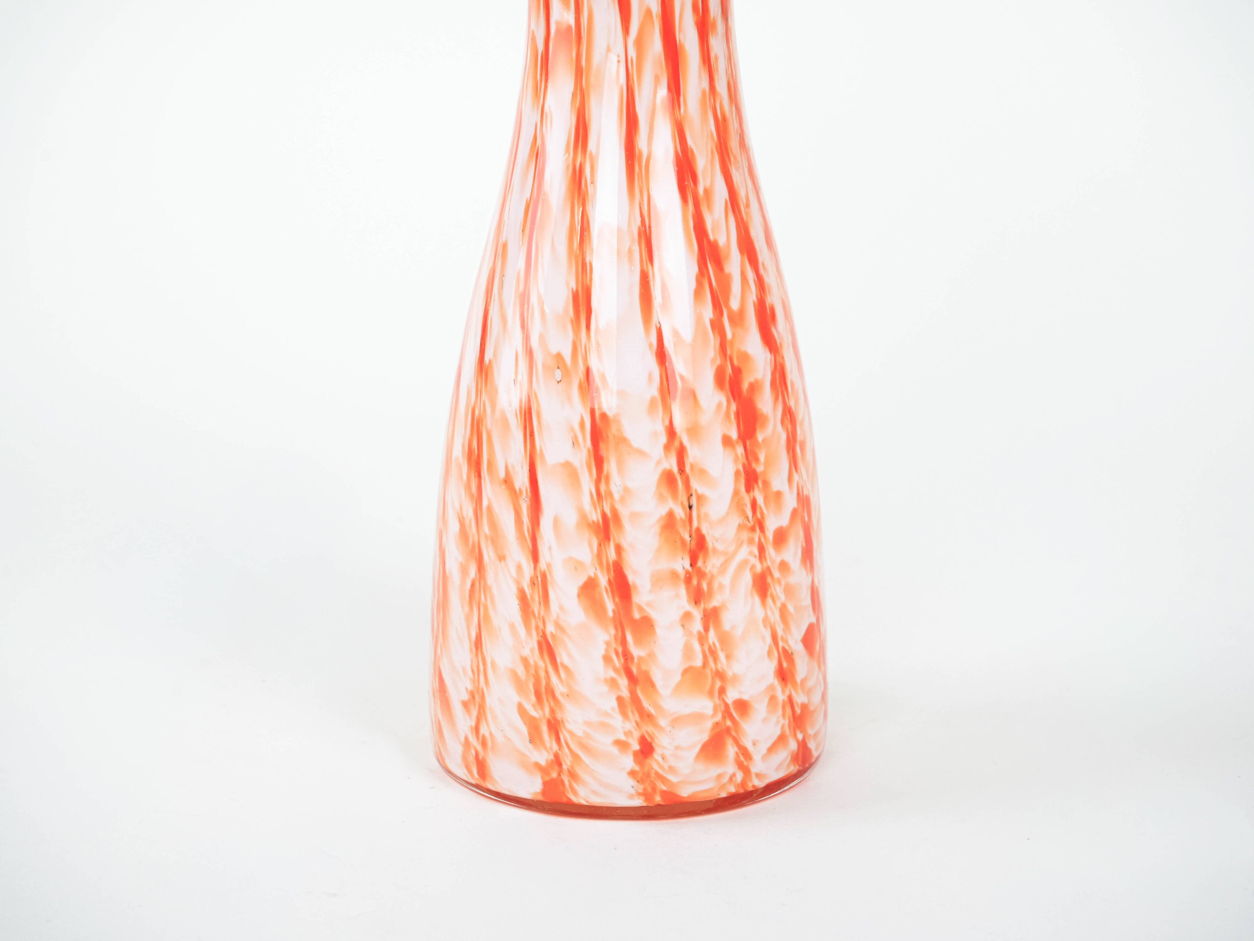 Orange vase, Italian design, 1960s, made in Italy