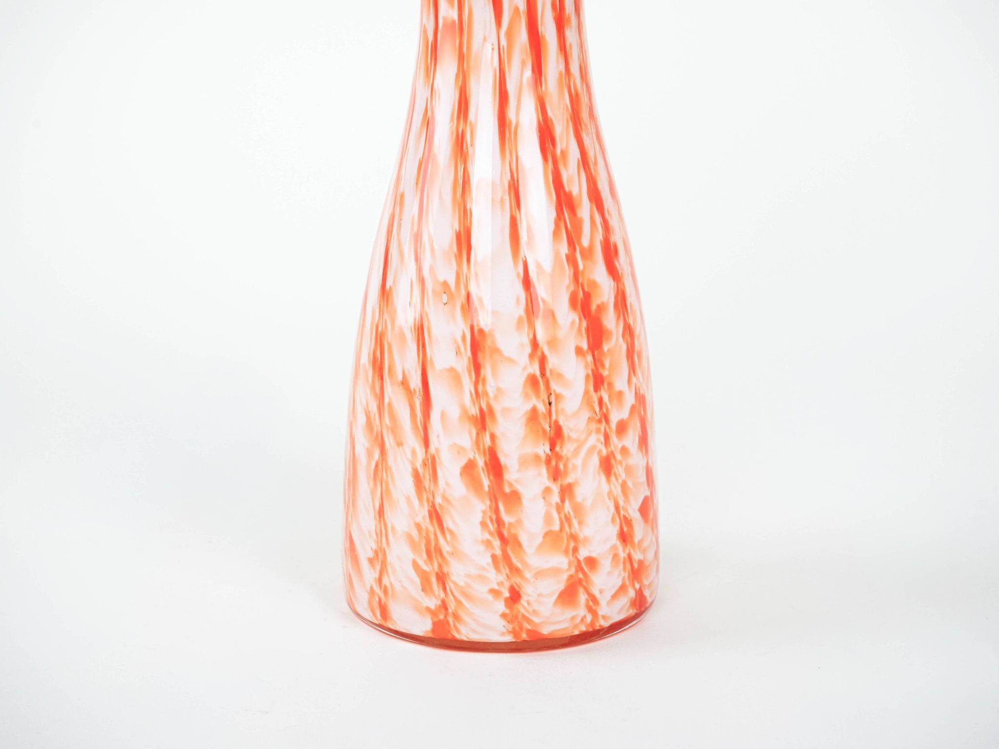 Vase orange, design italien, années 1960, fabriqué en Italie