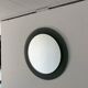 Decorative round wall mirror in smoked glass, Space Age Italian collectible