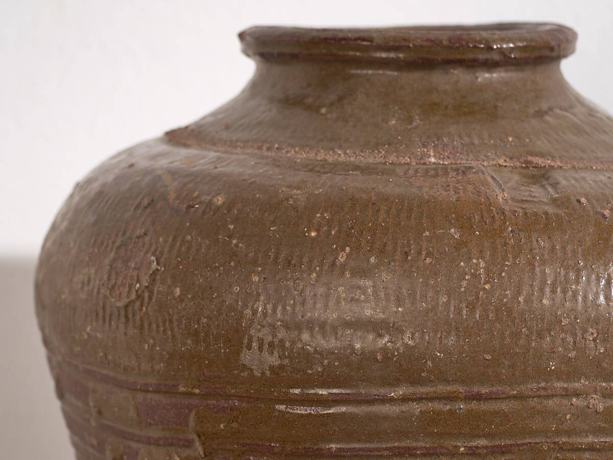 Small antique glazed ceramic vase (c.1900)