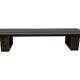 Minimalist vintage sofa design in wengé wood solid slatted bench