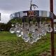 4 Suspensions Vintage Chrome et Pampilles