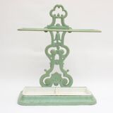Enameled cast iron umbrella stand and basin, 19th century