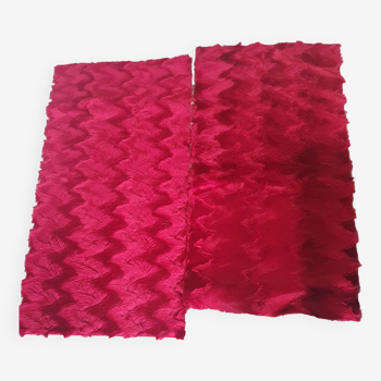 lot de 2 tapis vintage rouge 66 128cm année 70