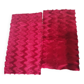 lot de 2 tapis vintage rouge 66 128cm année 70