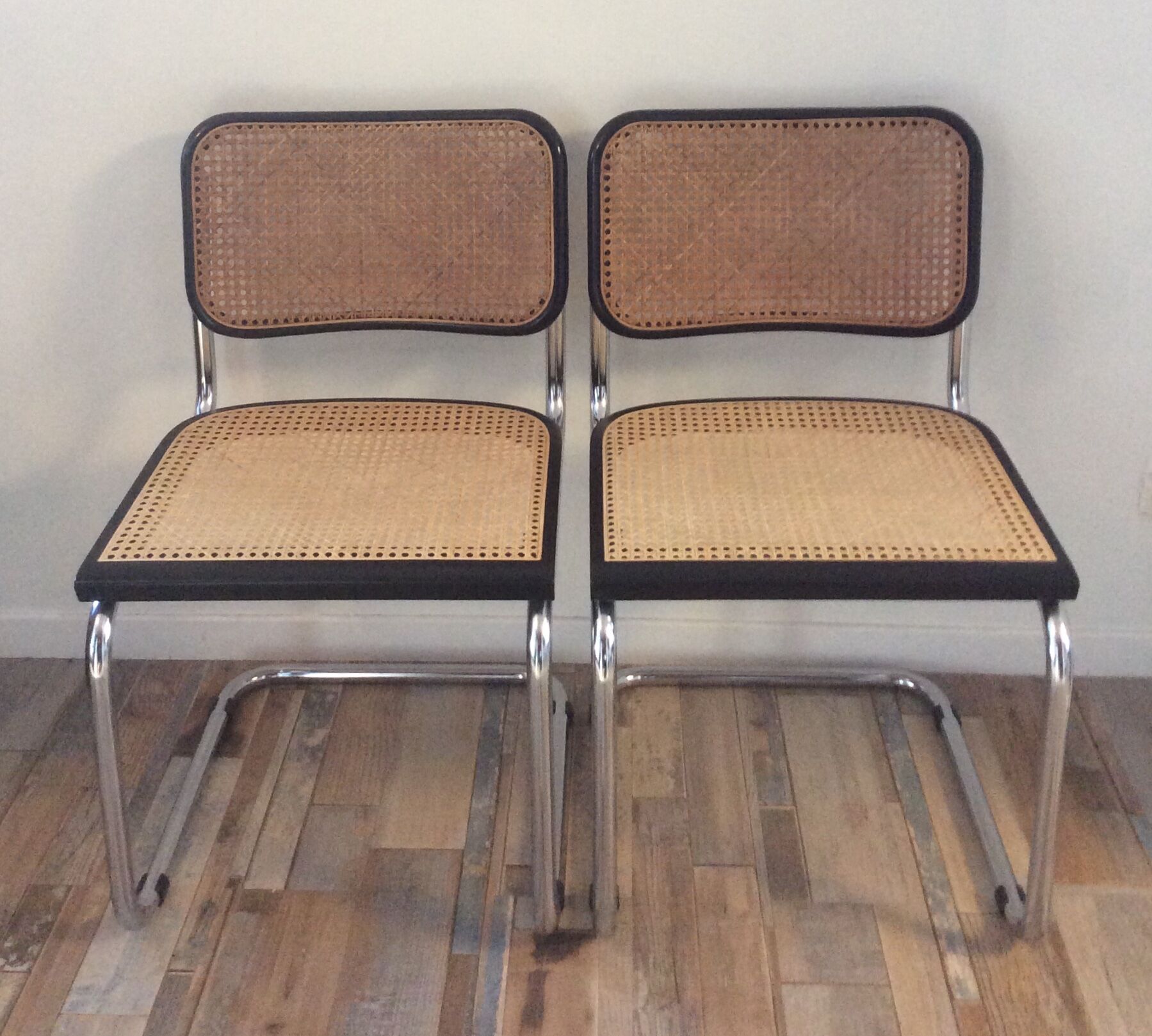 Pair of chairs Marcel Breuer Cesca B32