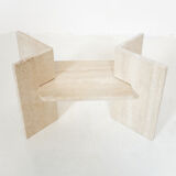 Vintage coffee table in travertine 1970