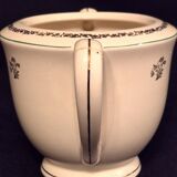 Antique sugar bowl, in Gien earthenware, Model Valence A040