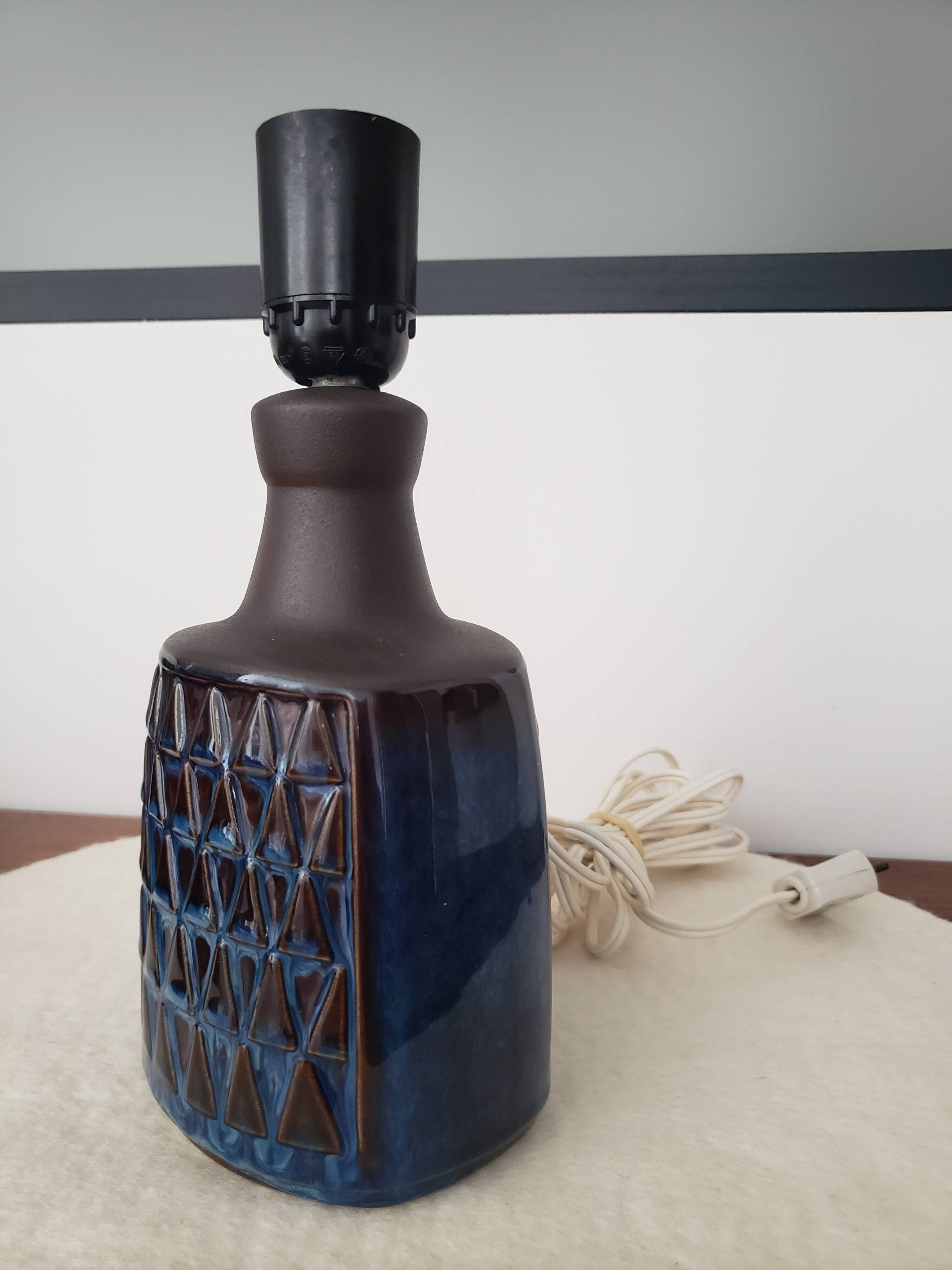 Glazed stoneware lamp base by Einar Johansen for Søholm.