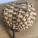 Braided wooden basket