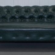 Victorian restored leather Chesterfield sofa 1890 Cornelius V Smith with springs