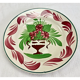 7 assiettes à dessert XIX Sarreguemines décor au pochoir