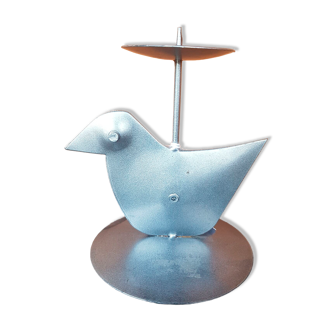 Candle holder bird metal casserole