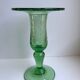 Biot bubble glass candle holder signed green years 60-70