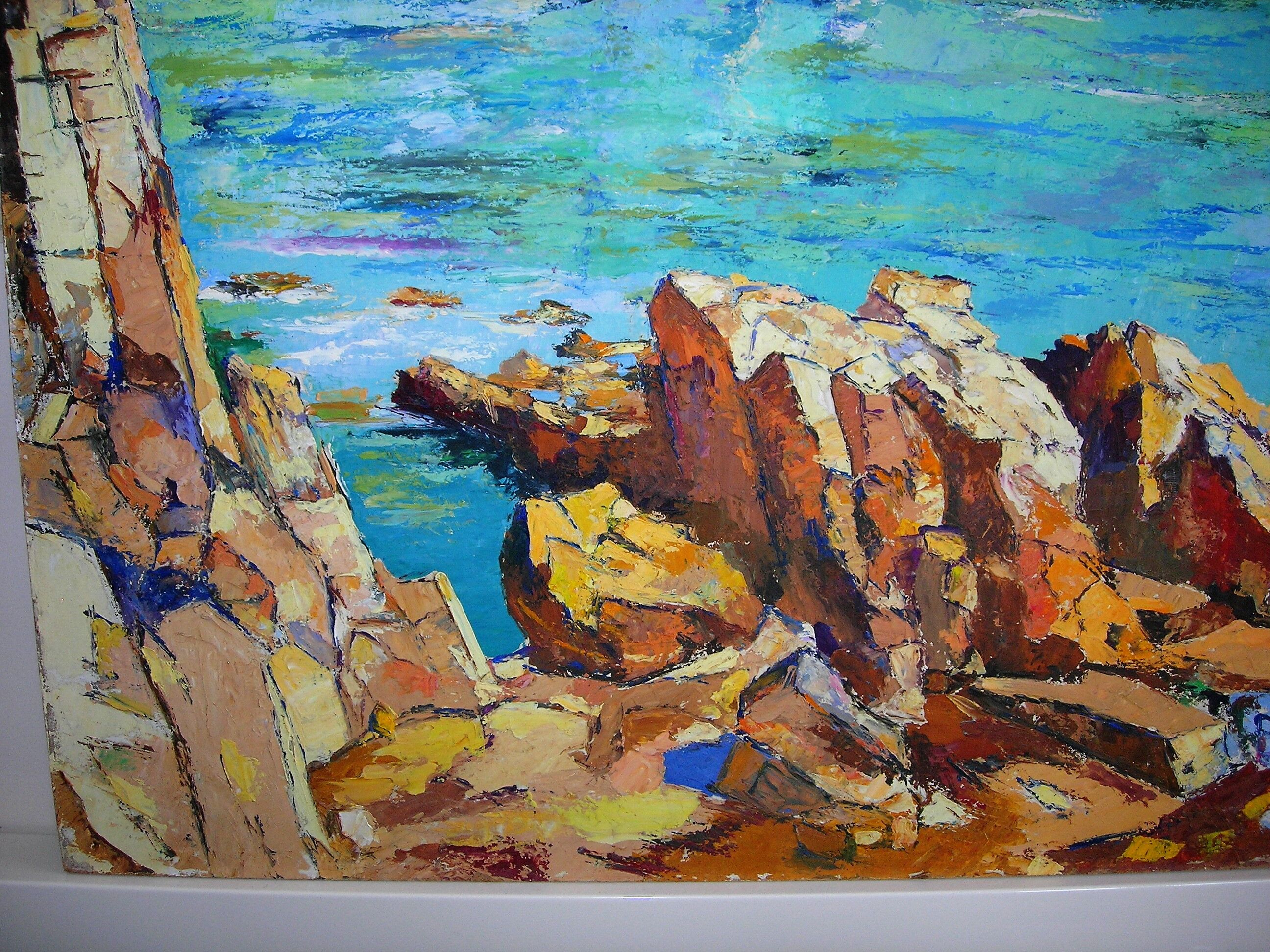 The rocks along the coast