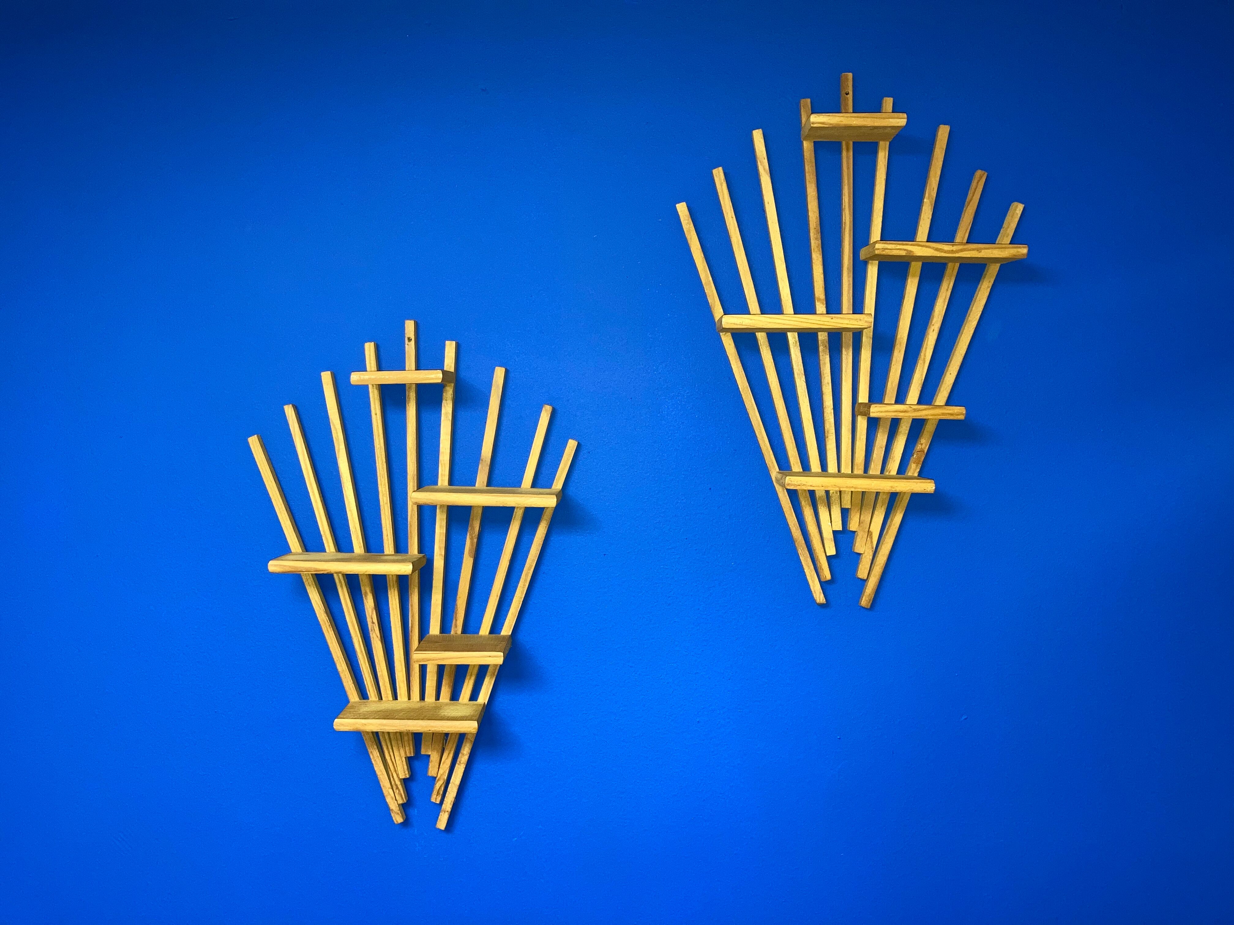 Pair of vintage wall shelves