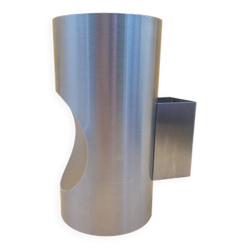 Brushed chrome metal wall light Max Sauze