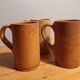 Set of three large sandstone mugs