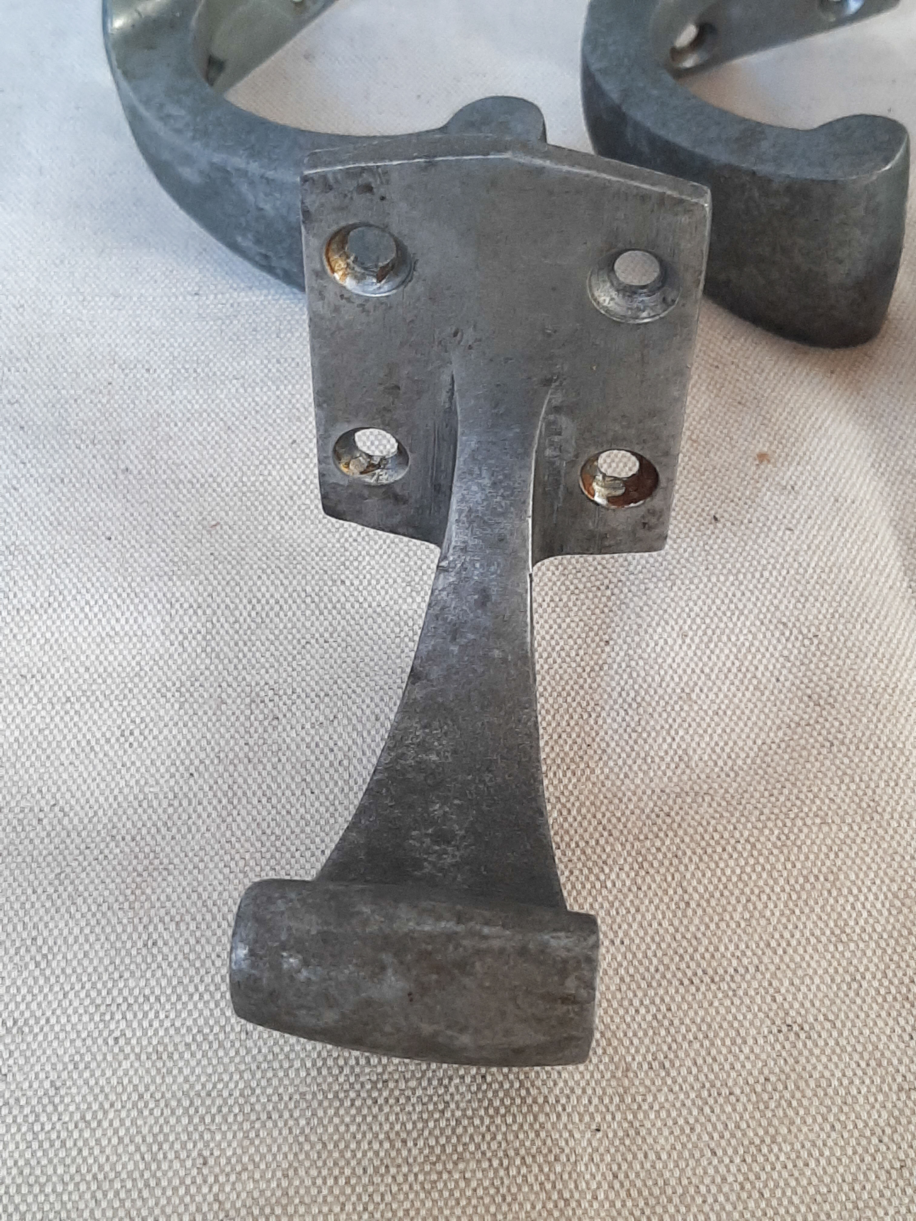 Vintage cast aluminium wall hooks
