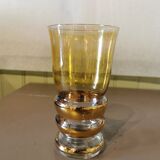 Set of 4 vintage golden stem glasses