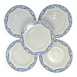 Set of porcelain plates from Moselle earthenware factory
