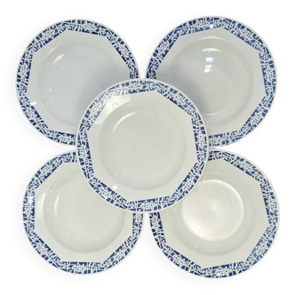 Lot d'assiettes en porcelaine faïencerie de Moselle