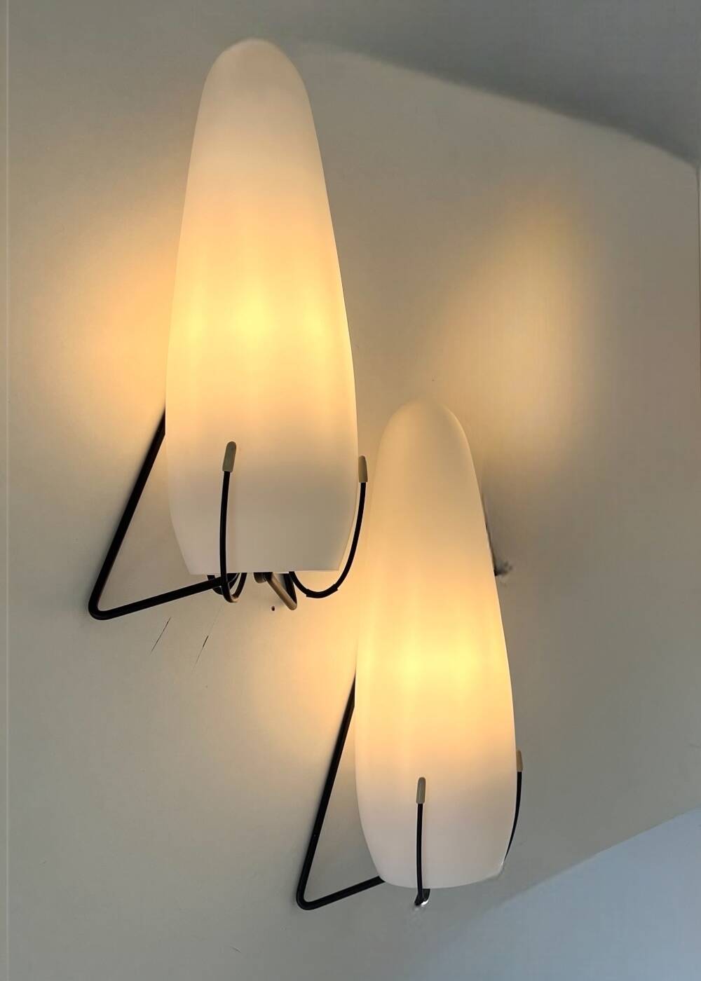Pair of Scandinavian wall lights by Louis Kalff for Philips, 1960s