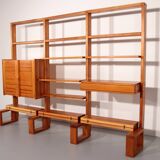 French Brutalist Modular Wall System – Industrial Elegance, ca. 1950